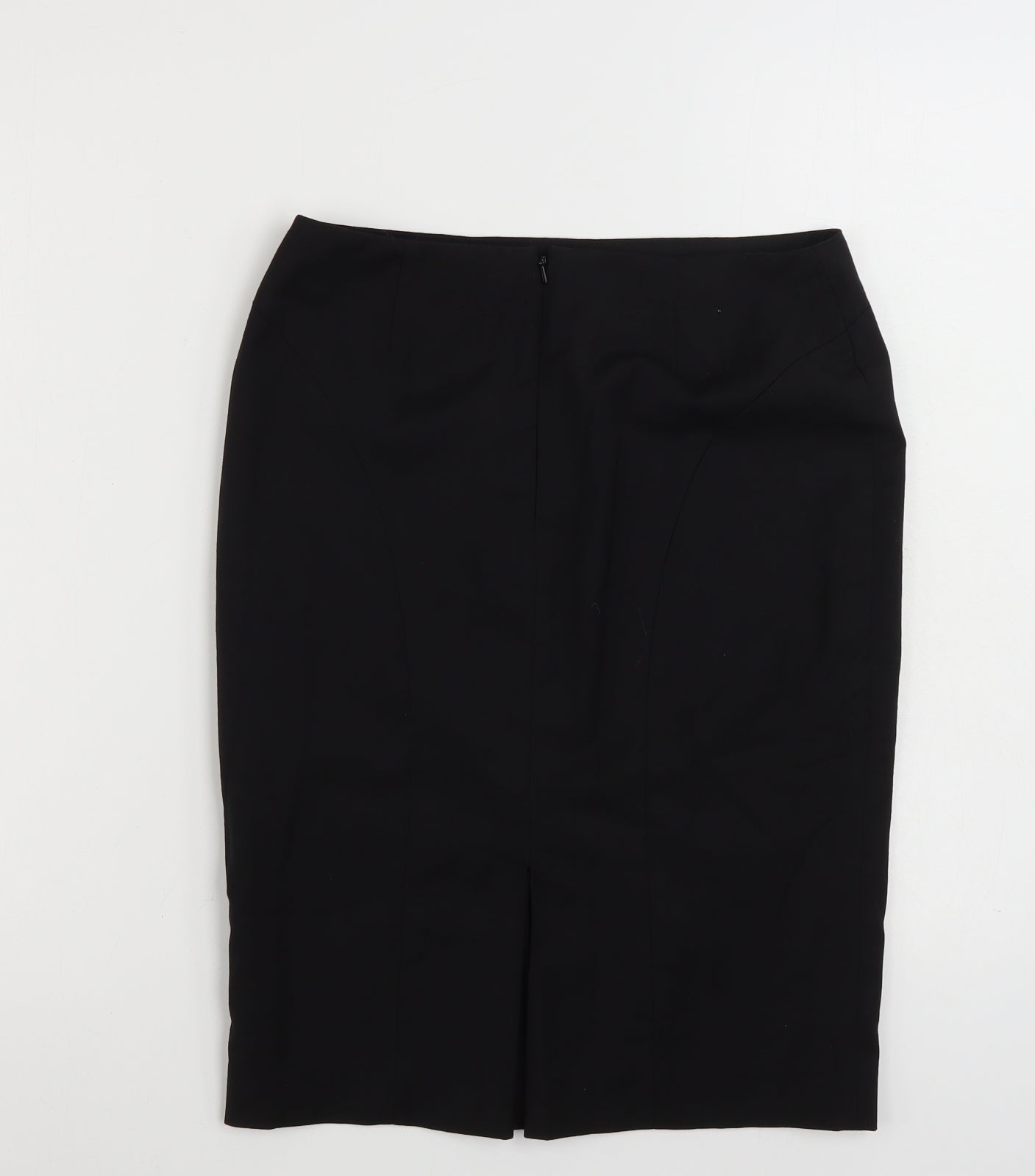 Brook Taverner Womens Black  Polyester Straight & Pencil Skirt Size 8   Zip