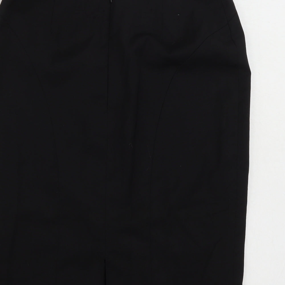 Brook Taverner Womens Black  Polyester Straight & Pencil Skirt Size 8   Zip