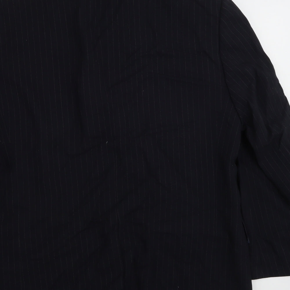 Austin Reed Mens Black Striped  Jacket Blazer Size 38  Button