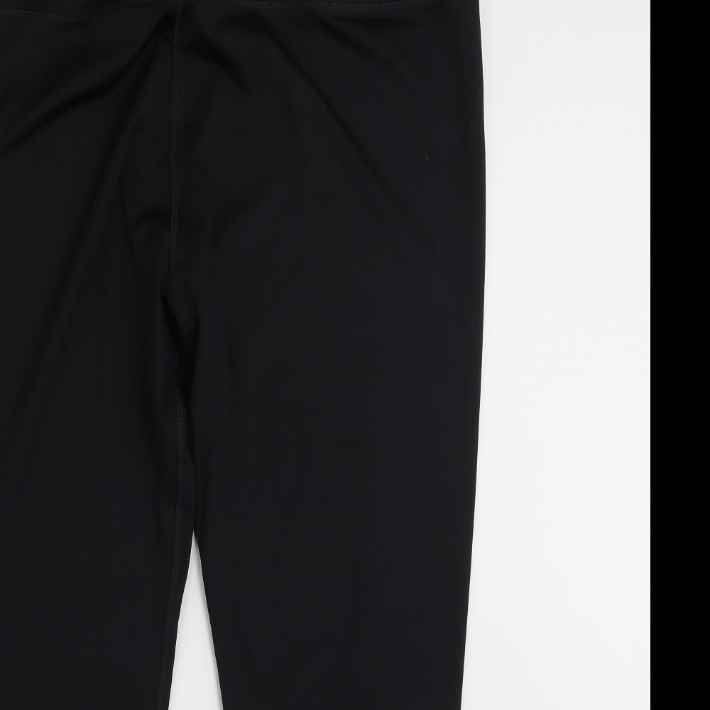 TU Womens Black  Polyester Compression Leggings Size 22 L28 in Athletic