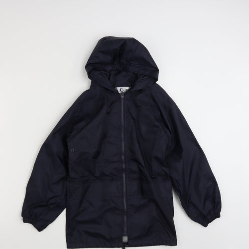 TruTex Boys Blue   Rain Coat Jacket Size L  Zip