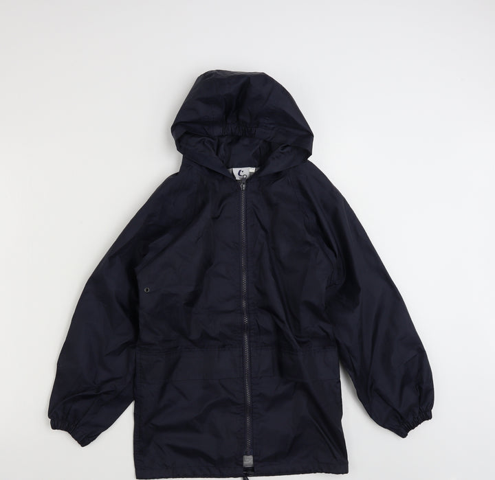 TruTex Boys Blue   Rain Coat Jacket Size L  Zip