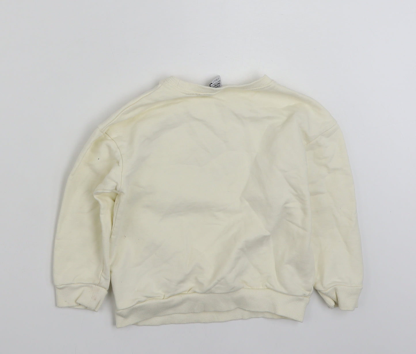 NEXT Girls Ivory  100% Cotton Pullover Sweatshirt Size 4-5 Years  Pullover - Minnie Mouse