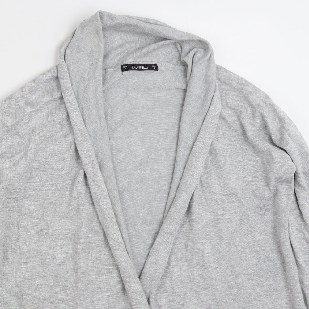 Dunnes Stores Womens Grey V-Neck  Viscose Cardigan Jumper Size S