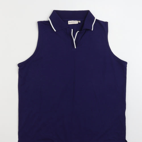 Bonmarché Womens Blue  Polyester Vest Sweatshirt Size M  Pullover