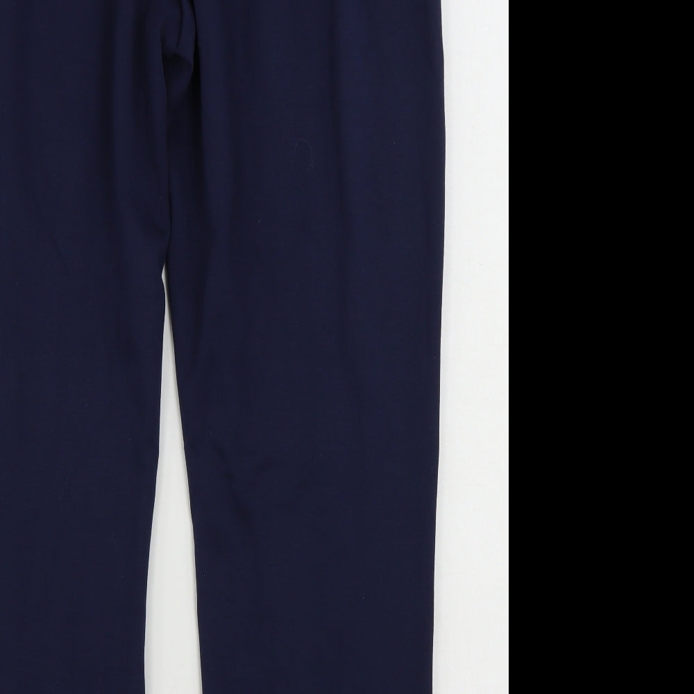 Dunnes Stores Womens Blue  Nylon Jogger Trousers Size L L29 in Regular Drawstring