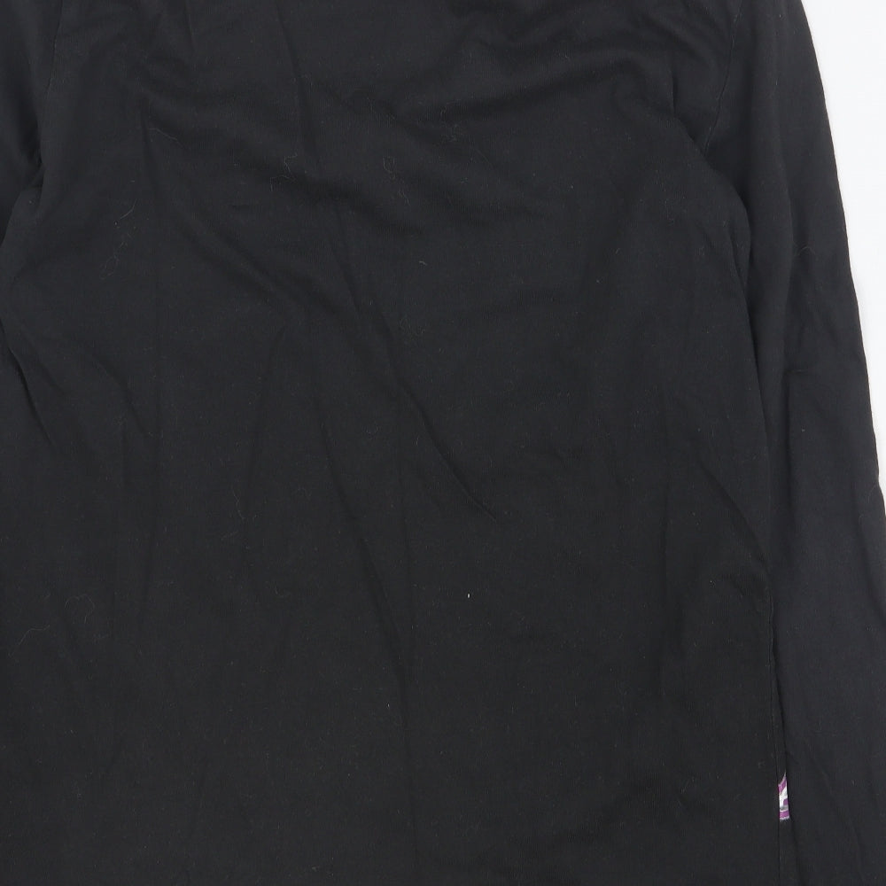 H&M Boys Black  100% Cotton Basic T-Shirt Size 9-10 Years Crew Neck Pullover - Dinosaur