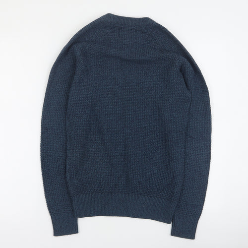NEXT Mens Blue Round Neck  Acrylic Pullover Jumper Size XS