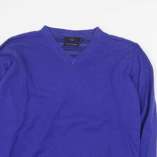 Jeff Banks Mens Purple V-Neck  Cotton Pullover Jumper Size M