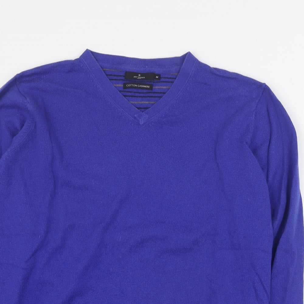 Jeff Banks Mens Purple V-Neck  Cotton Pullover Jumper Size M