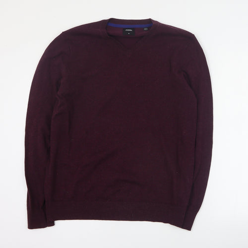 Burton Mens Purple V-Neck  Cotton Pullover Jumper Size M