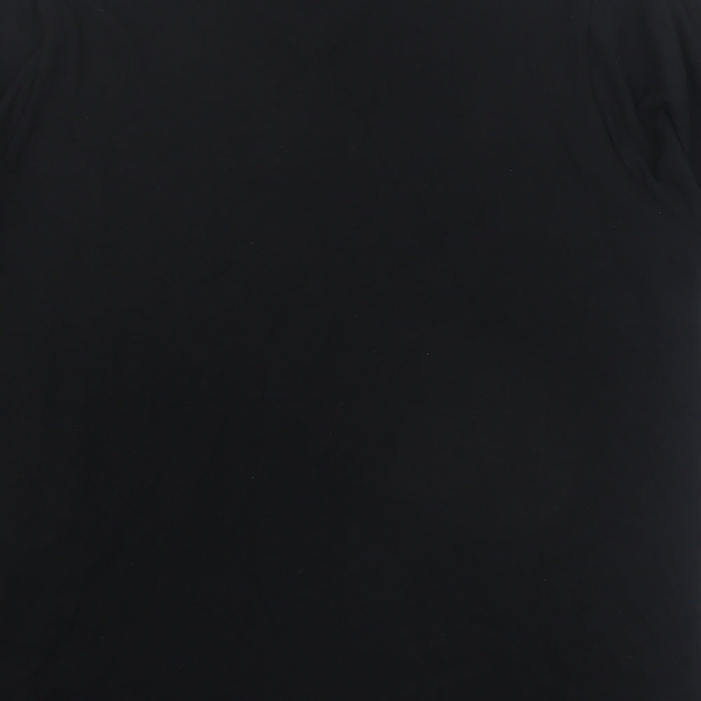 Slazenger Mens Black  Cotton  T-Shirt Size M V-Neck
