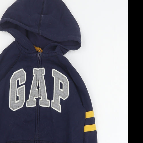 Gap Boys Blue  Polyester Full Zip Hoodie Size 6-7 Years  Zip