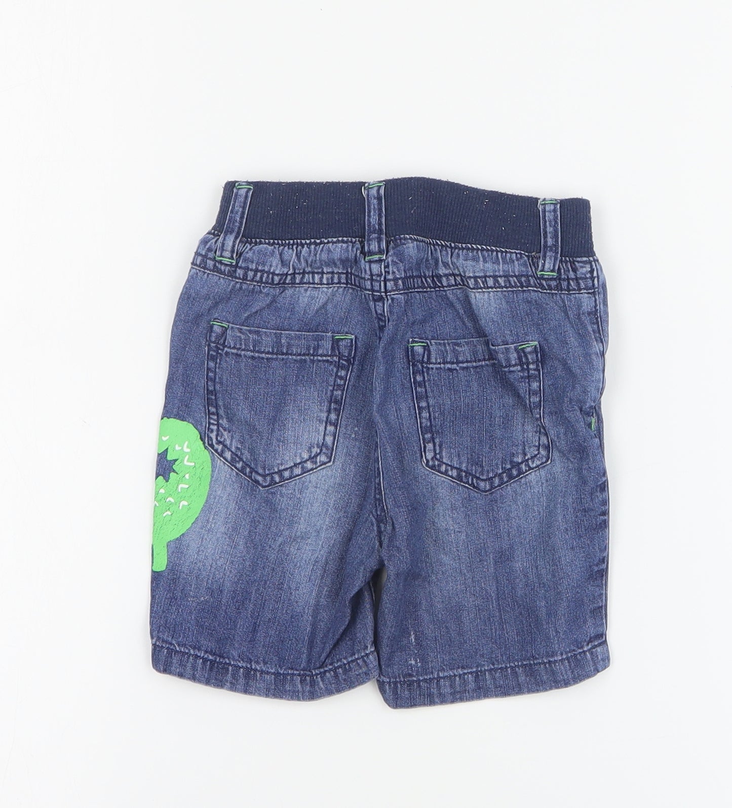 Dopo Dope Baby Blue  Cotton Cropped Jeans Size 6-9 Months  Snap - Crocodile