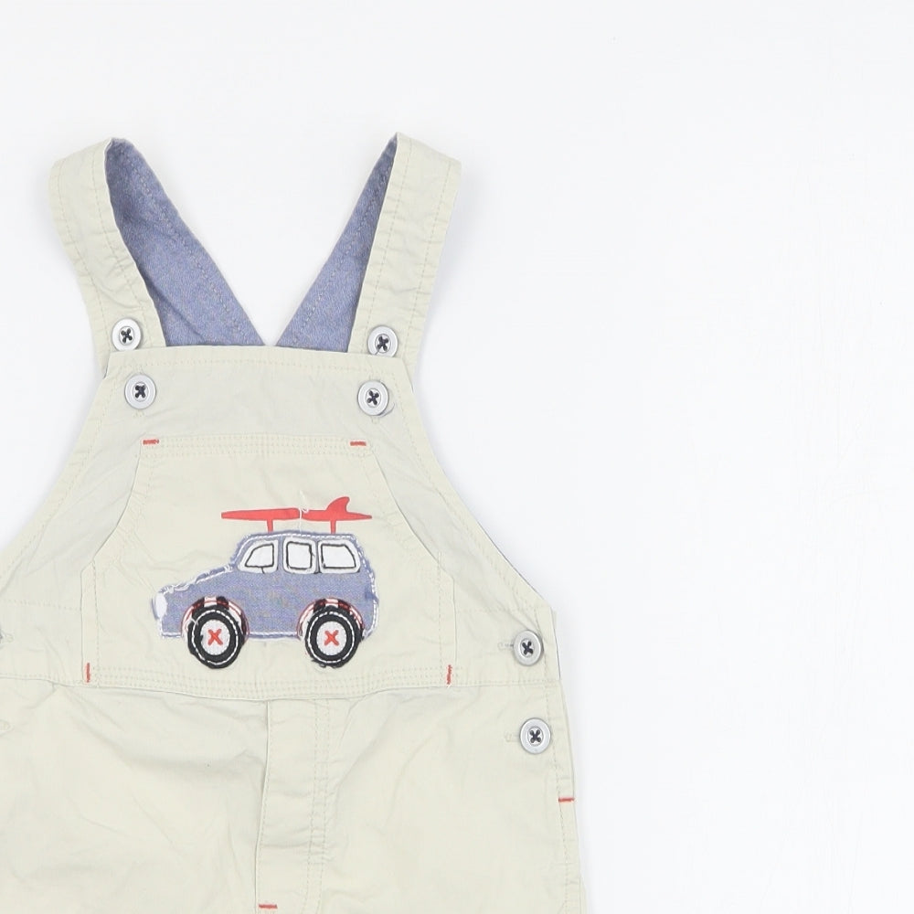SheIn Baby Beige  100% Cotton Dungaree One-Piece Size 12 Months  Button