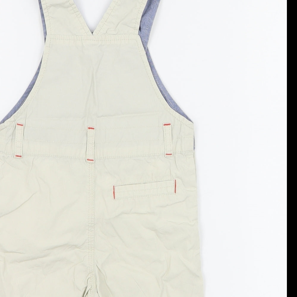 SheIn Baby Beige  100% Cotton Dungaree One-Piece Size 12 Months  Button