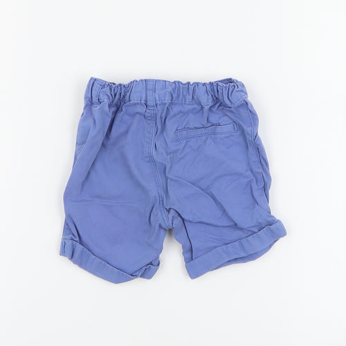 Marks and Spencer Baby Blue  100% Cotton Cropped Trousers Size 12-18 Months  Pullover