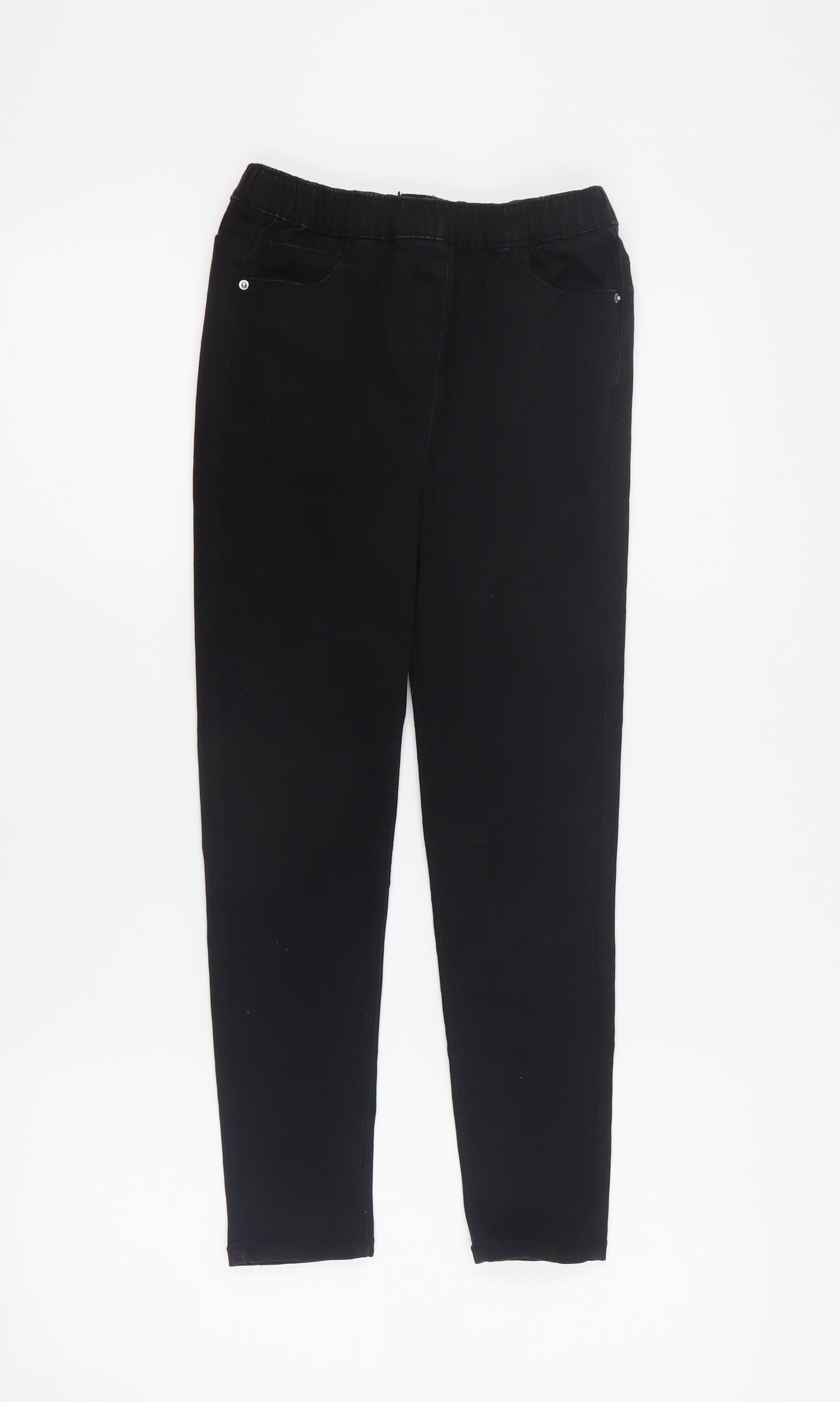 Matalan Girls Black  Cotton Skinny Jeans Size 9 Months  Regular Pullover