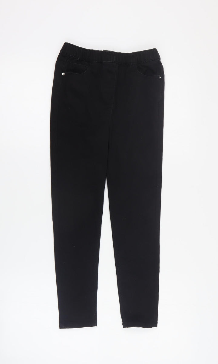 Matalan Girls Black  Cotton Skinny Jeans Size 9 Months  Regular Pullover
