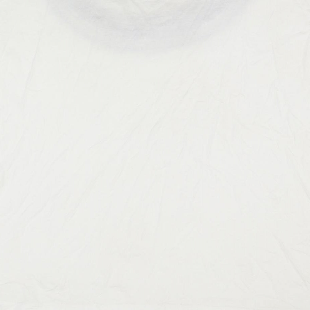 Dunnes Womens White  100% Cotton Basic T-Shirt Size 2XL Round Neck