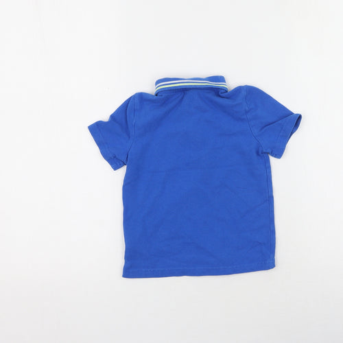 F&F Boys Blue  Cotton Basic Polo Size 2-3 Years Collared