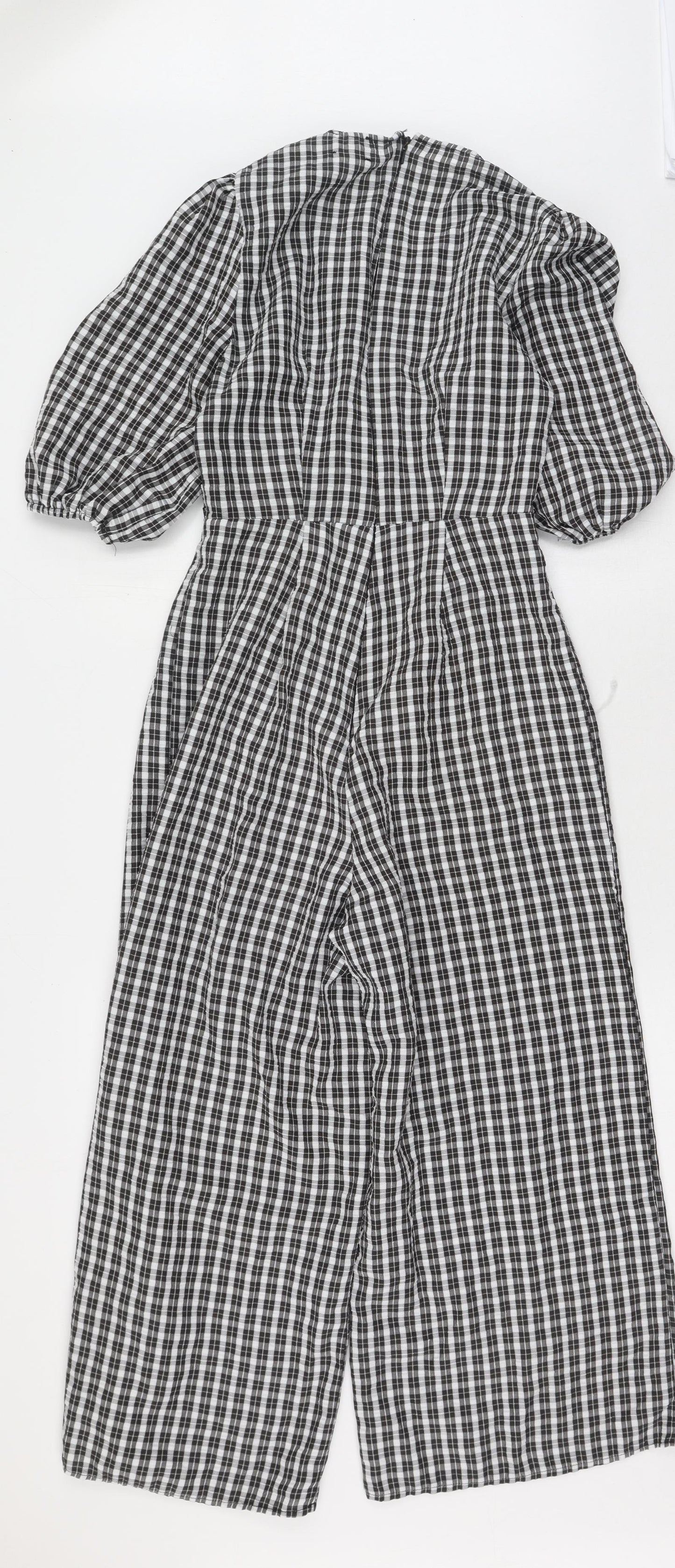 ASOS Womens Black Plaid  Jumpsuit One-Piece Size 8 L21 in