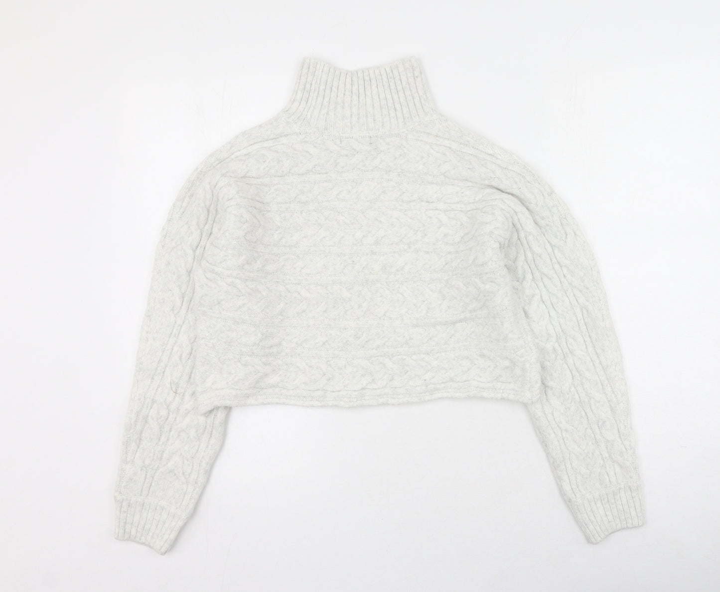 New Look Womens Beige High Neck  Acrylic Pullover Jumper Size S