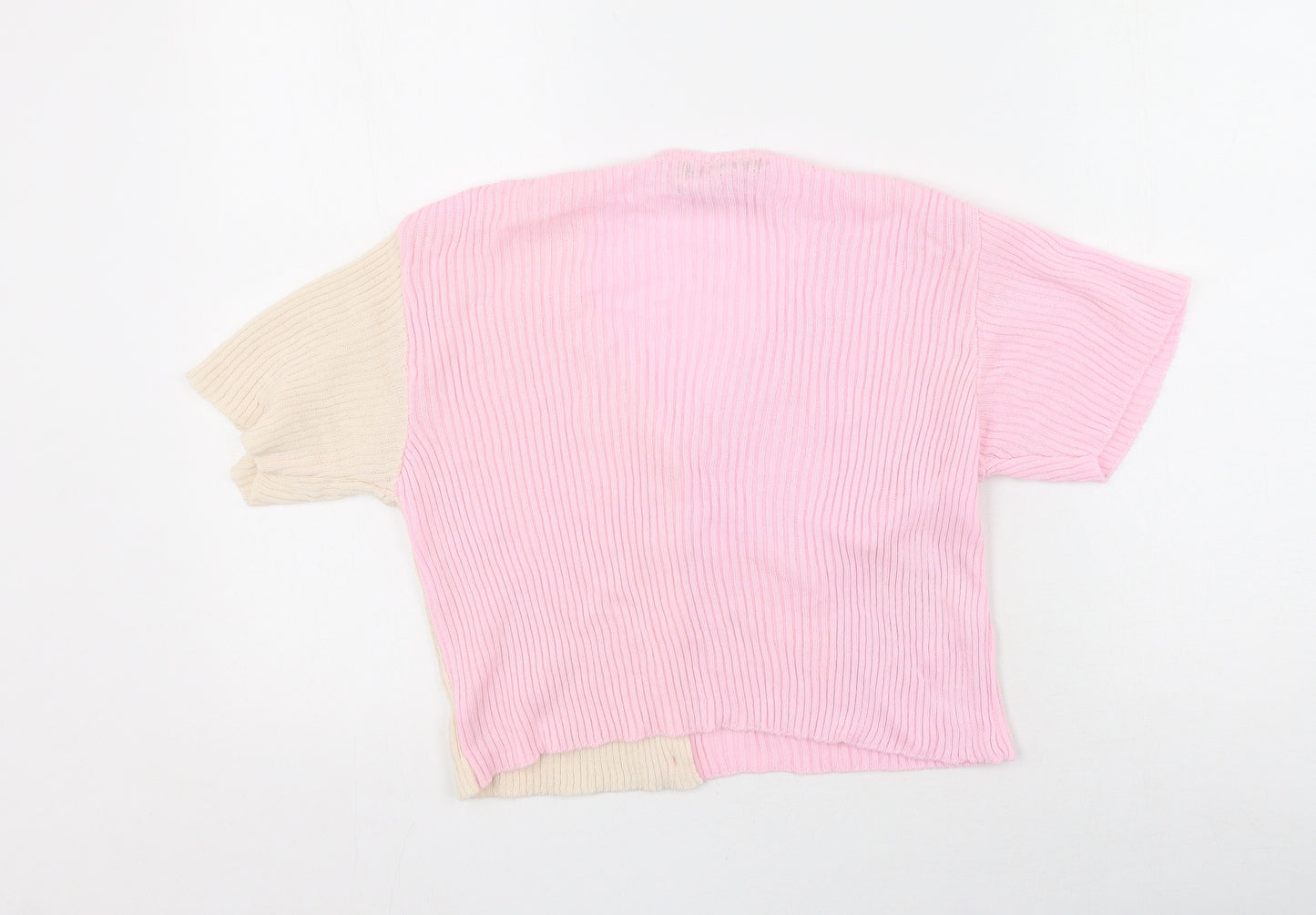 Daisy Street Womens Multicoloured V-Neck  Acrylic Cardigan Jumper Size 8