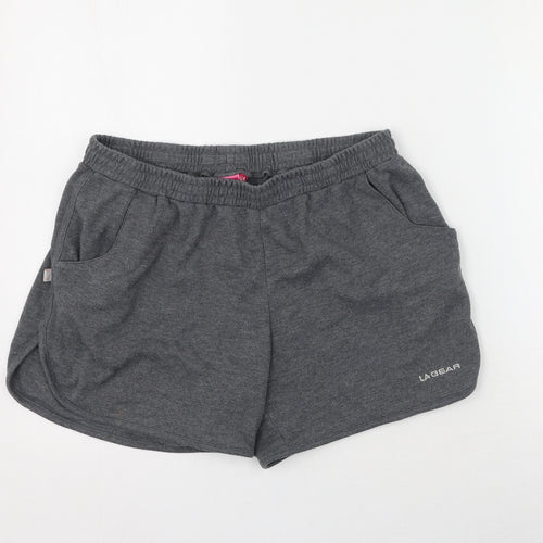 LA Gear Womens Grey  Cotton Sweat Shorts Size 14 L5 in Regular