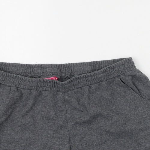 LA Gear Womens Grey  Cotton Sweat Shorts Size 14 L5 in Regular