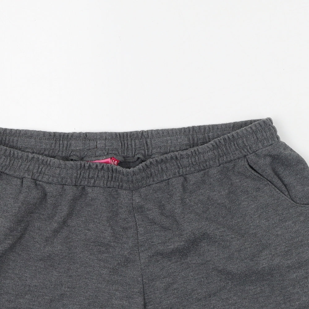 LA Gear Womens Grey  Cotton Sweat Shorts Size 14 L5 in Regular