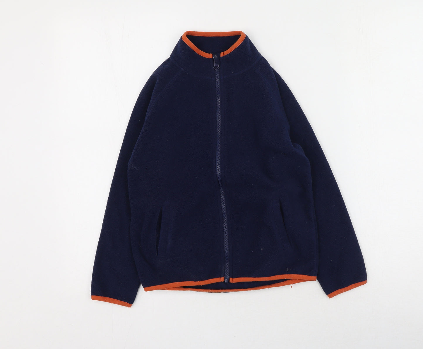 Dunnes Stores Boys Blue Round Neck  Polyester Full Zip Jumper Size 8 Years