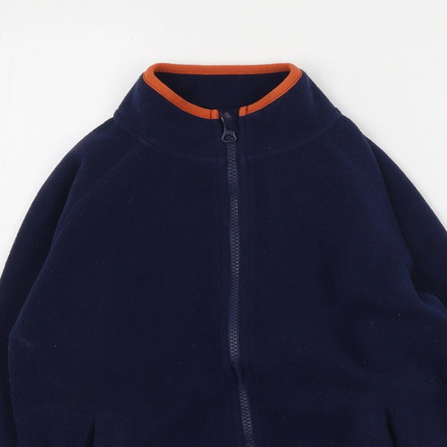 Dunnes Stores Boys Blue Round Neck  Polyester Full Zip Jumper Size 8 Years