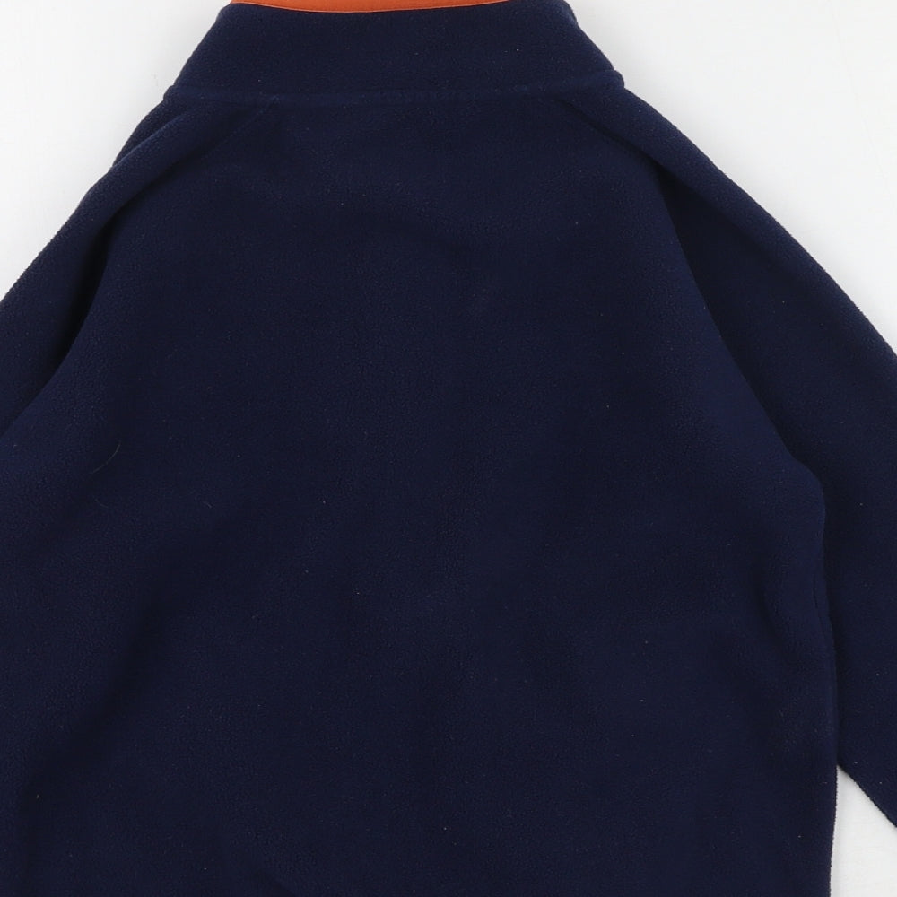 Dunnes Stores Boys Blue Round Neck  Polyester Full Zip Jumper Size 8 Years