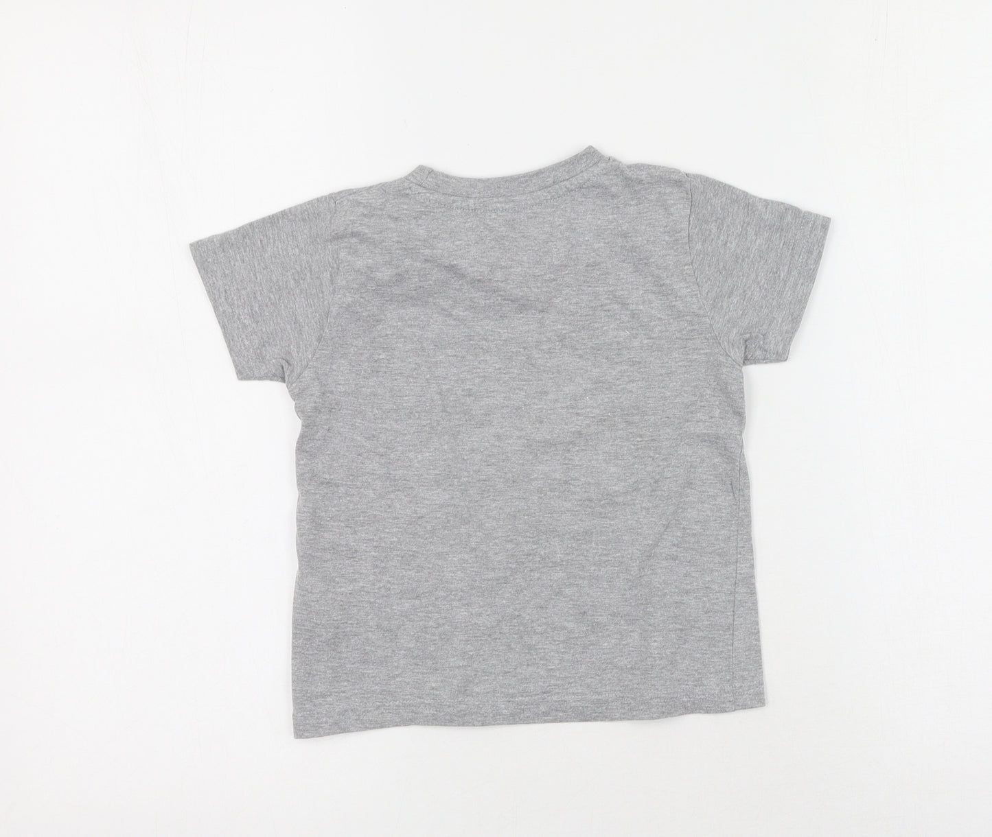Boys Grey  Cotton Basic T-Shirt Size 4-5 Years Round Neck  - Peppa pig