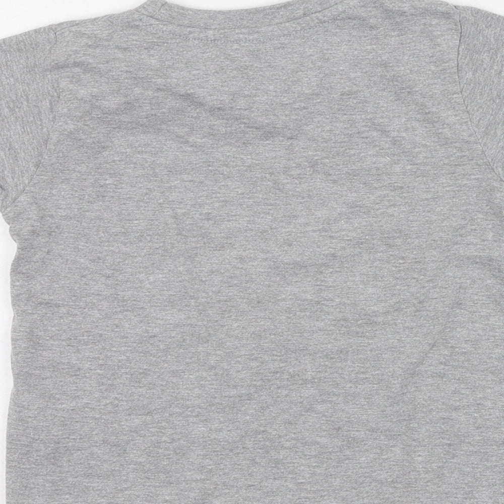 Boys Grey  Cotton Basic T-Shirt Size 4-5 Years Round Neck  - Peppa pig
