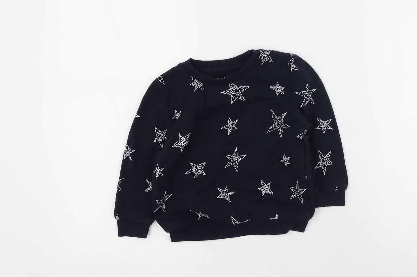Primark Boys Blue  Cotton Pullover Sweatshirt Size 2-3 Years