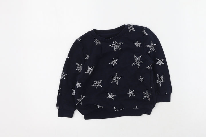 Primark Boys Blue  Cotton Pullover Sweatshirt Size 2-3 Years