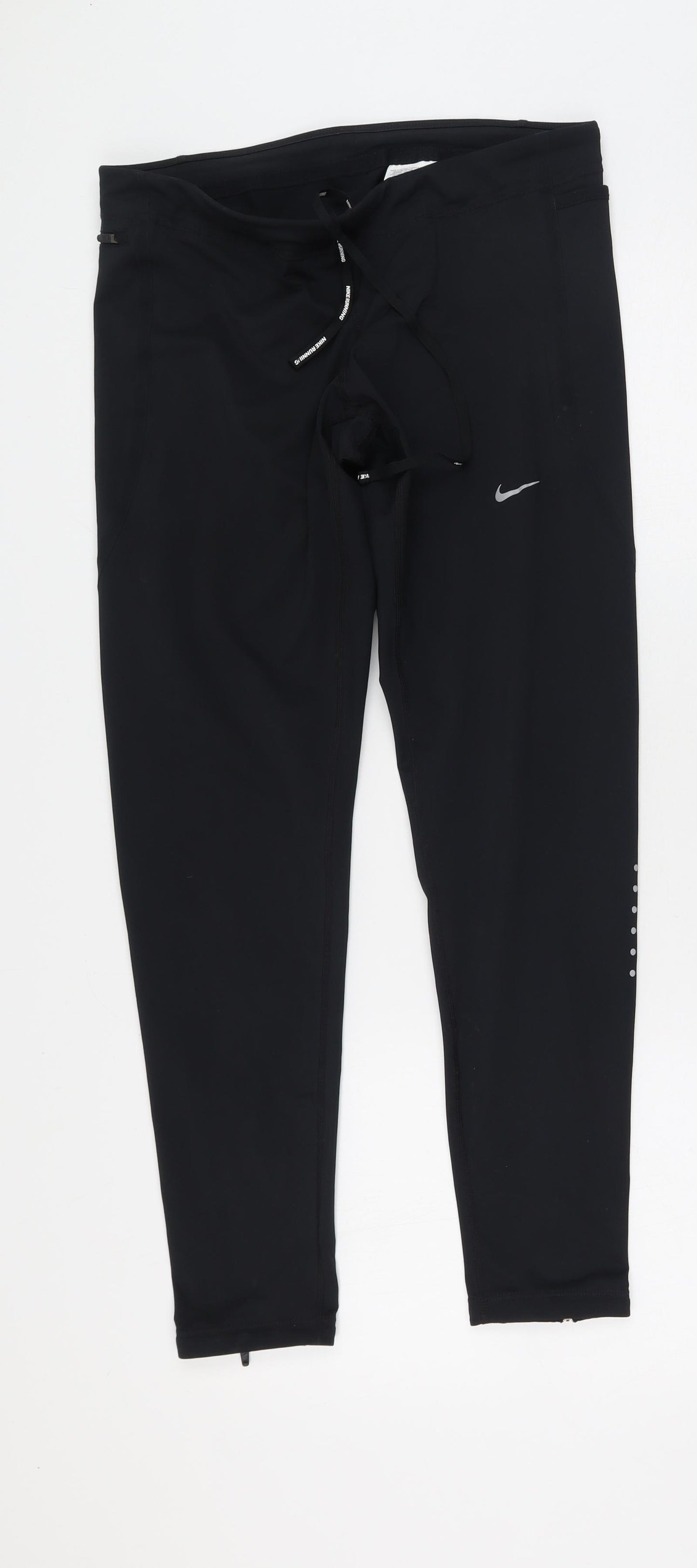 Nike  Womens Black  Polyester Pedal Pusher Leggings Size L L26 in Regular