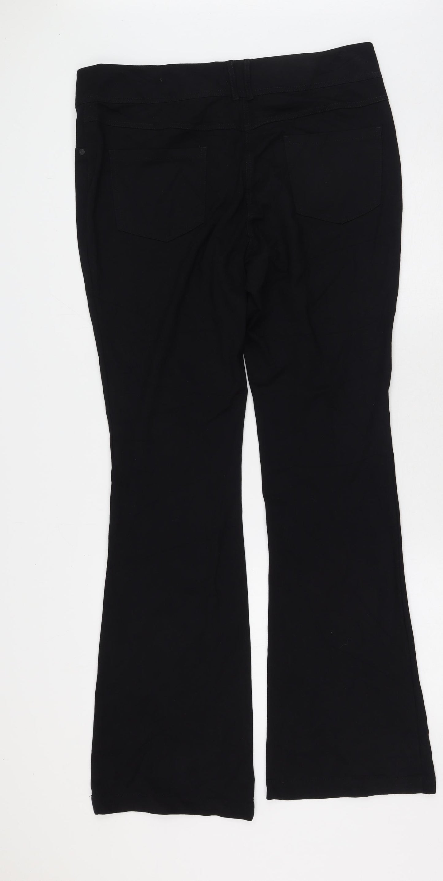 NEXT Womens Black  Viscose Trousers  Size 16 L32.5 in Regular
