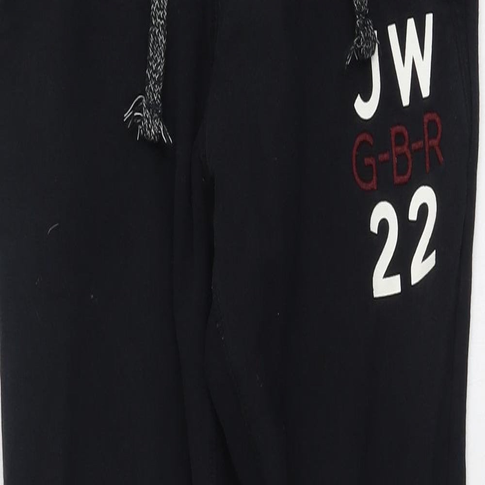 Jack Wills Womens Blue  Cotton Jogger Trousers Size 6 L25 in Regular