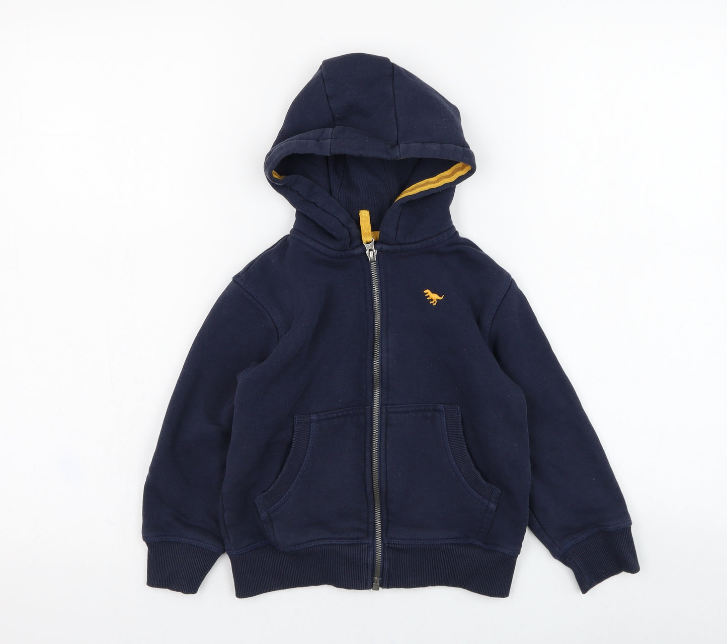 NEXT Boys Blue  Cotton Full Zip Hoodie Size 3-4 Years  Zip - Dinosaur