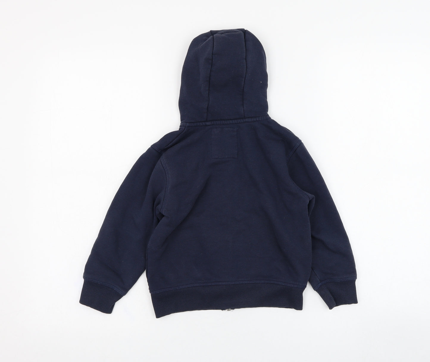 NEXT Boys Blue  Cotton Full Zip Hoodie Size 3-4 Years  Zip - Dinosaur