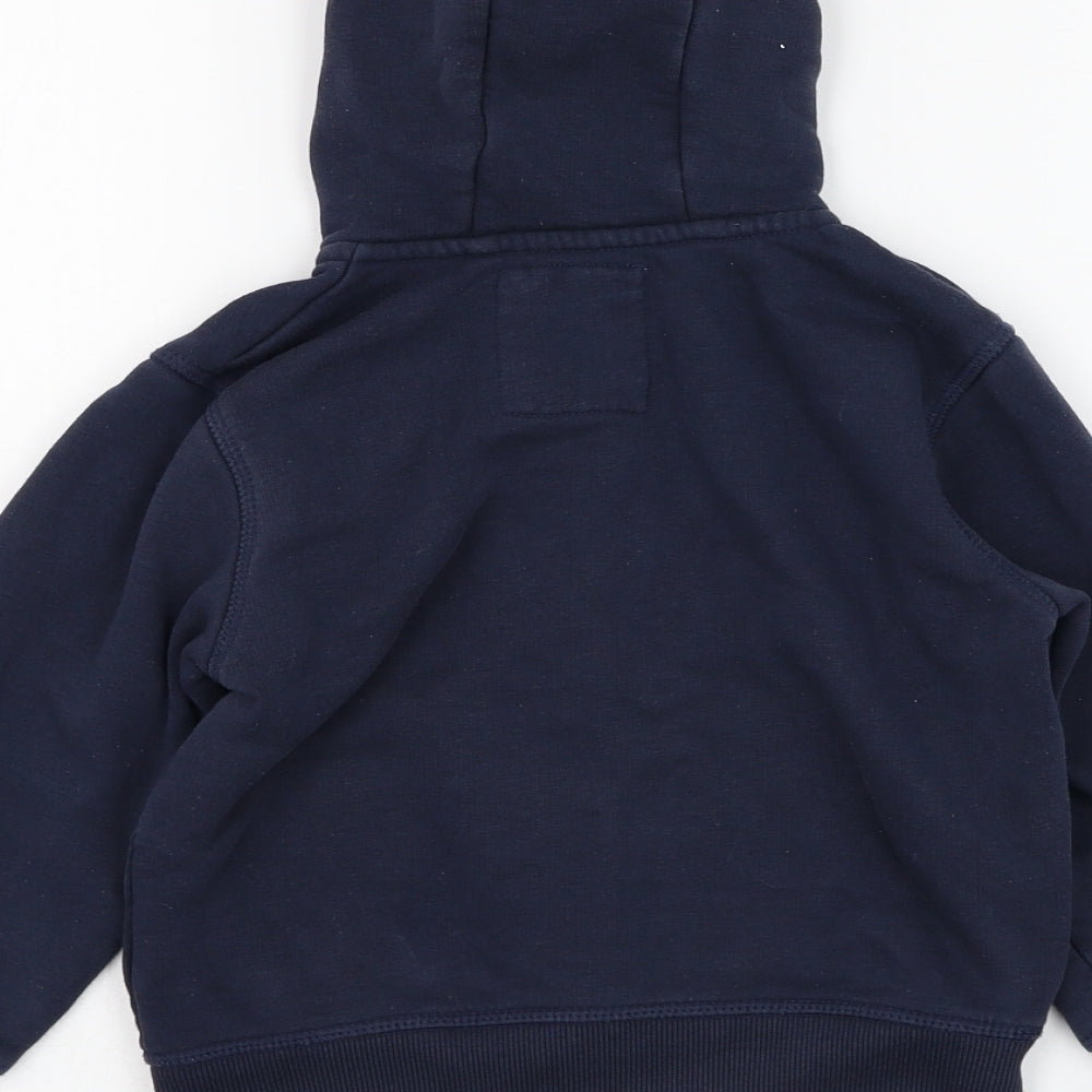 NEXT Boys Blue  Cotton Full Zip Hoodie Size 3-4 Years  Zip - Dinosaur