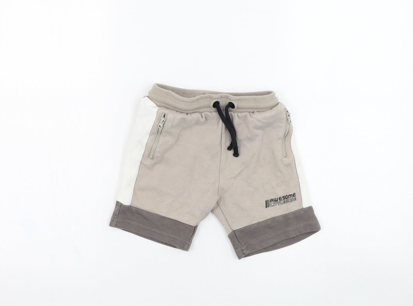 George Boys Brown  Cotton Sweat Shorts Size 5-6 Years  Regular