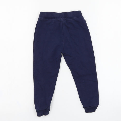 Dunnes Stores Boys Blue  Cotton Jogger Trousers Size 2-3 Years  Regular Pullover