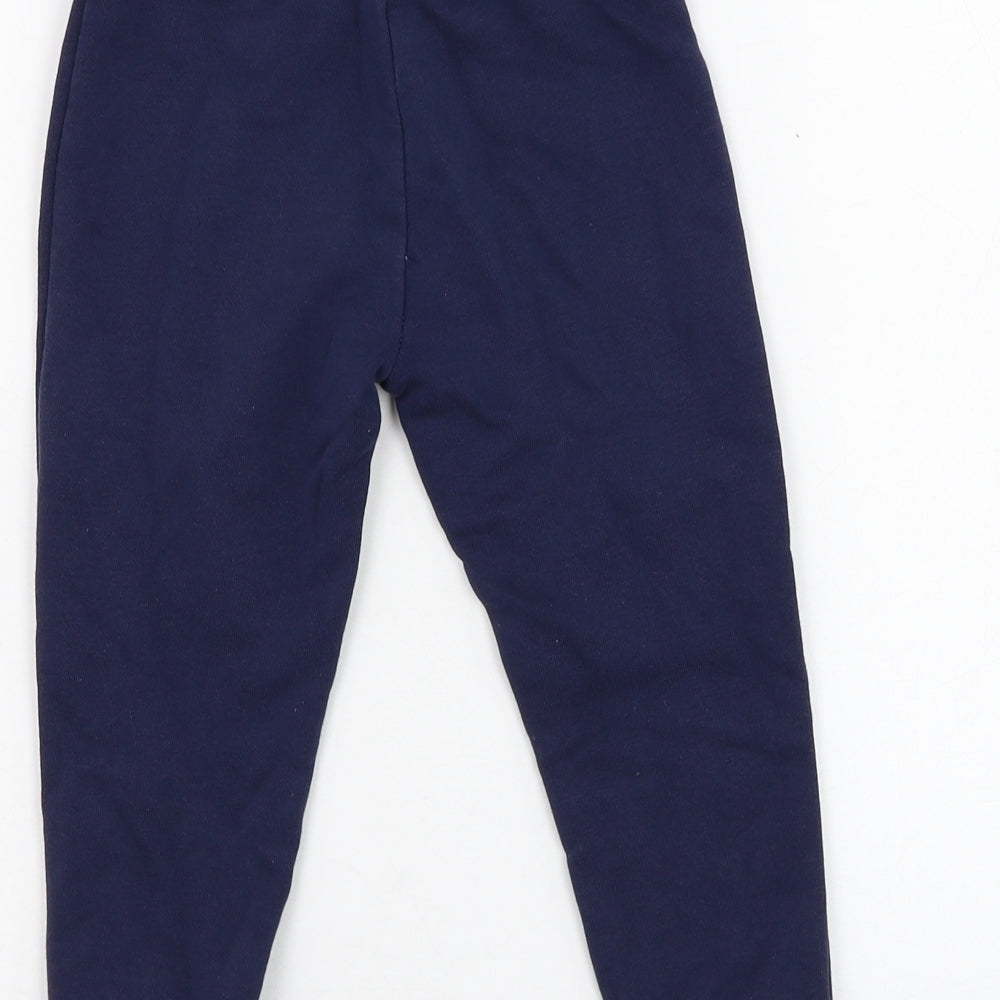 Dunnes Stores Boys Blue  Cotton Jogger Trousers Size 2-3 Years  Regular Pullover