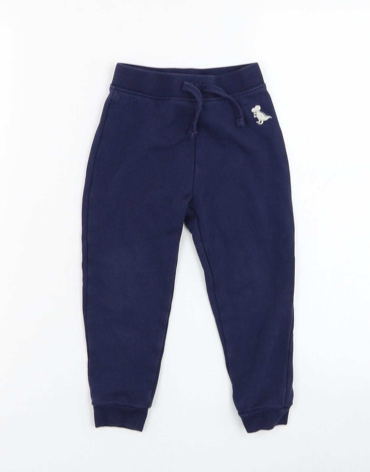 Dunnes Stores Boys Blue  Cotton Jogger Trousers Size 2-3 Years  Regular Pullover - Dinosaur