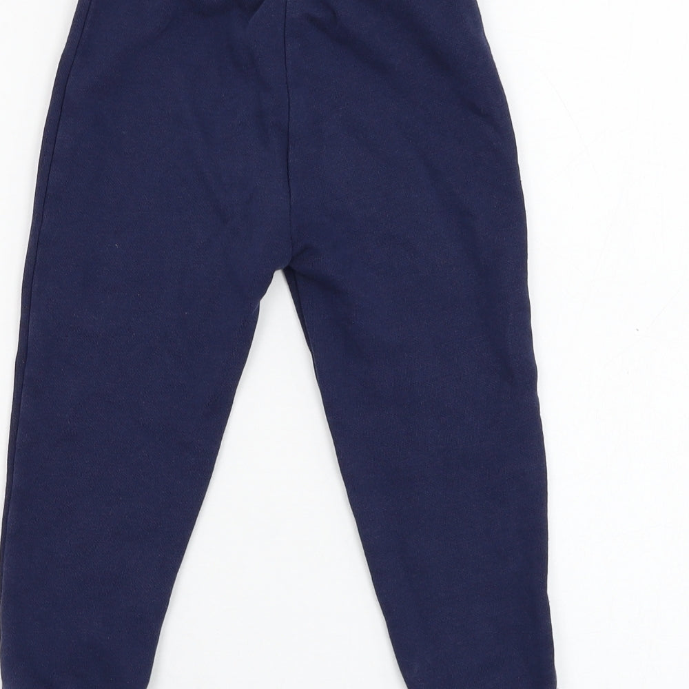 Dunnes Stores Boys Blue  Cotton Jogger Trousers Size 2-3 Years  Regular Pullover - Dinosaur