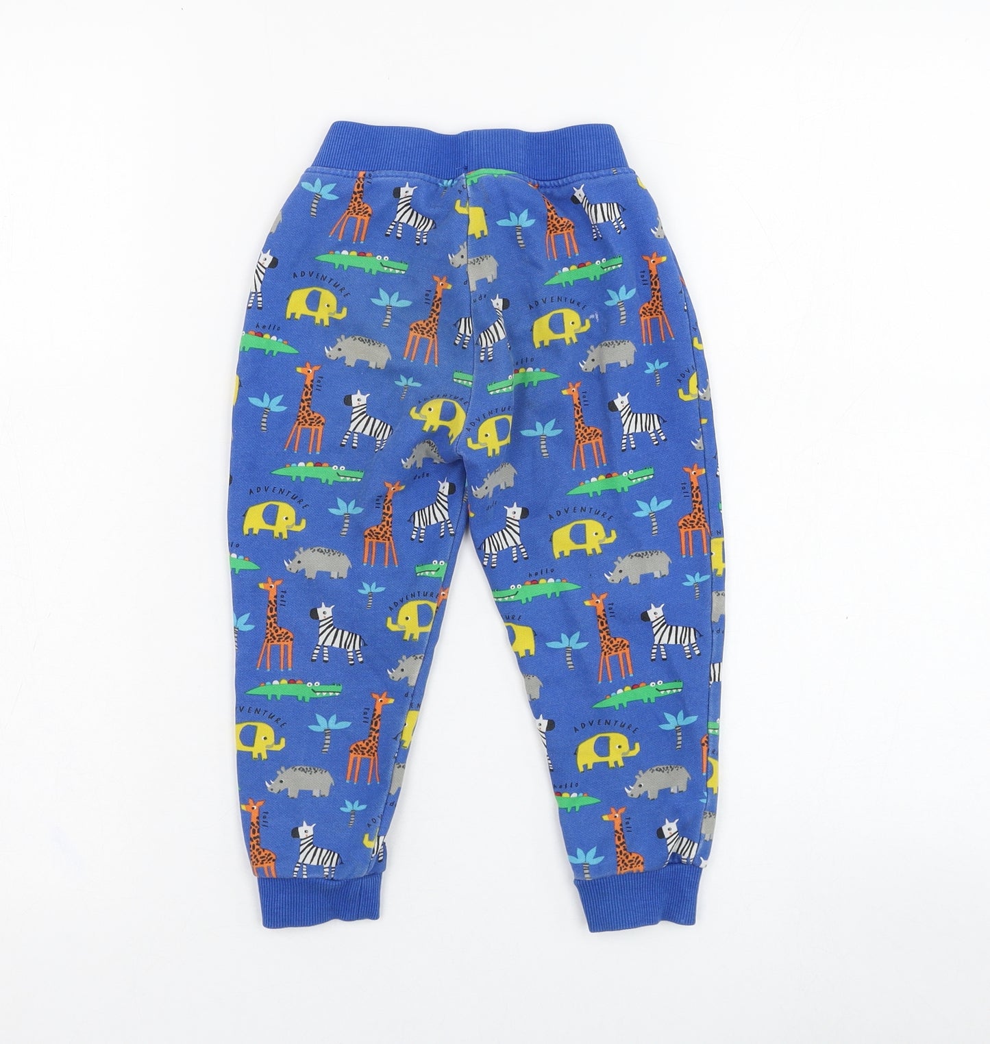 Dunnes Stores Boys Blue  Cotton Jogger Trousers Size 2-3 Years  Regular Pullover - Animal